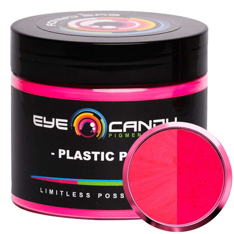 Eye Candy Pigments Premium Mica Powder - Plastic Pink (50gr) - for Epoxy, Resin, Soap, Paint, Woodworking, Acrylic Pouring, Bath Bombs, Fishing Lures - DIY Arts and Crafts Additive - Image 1